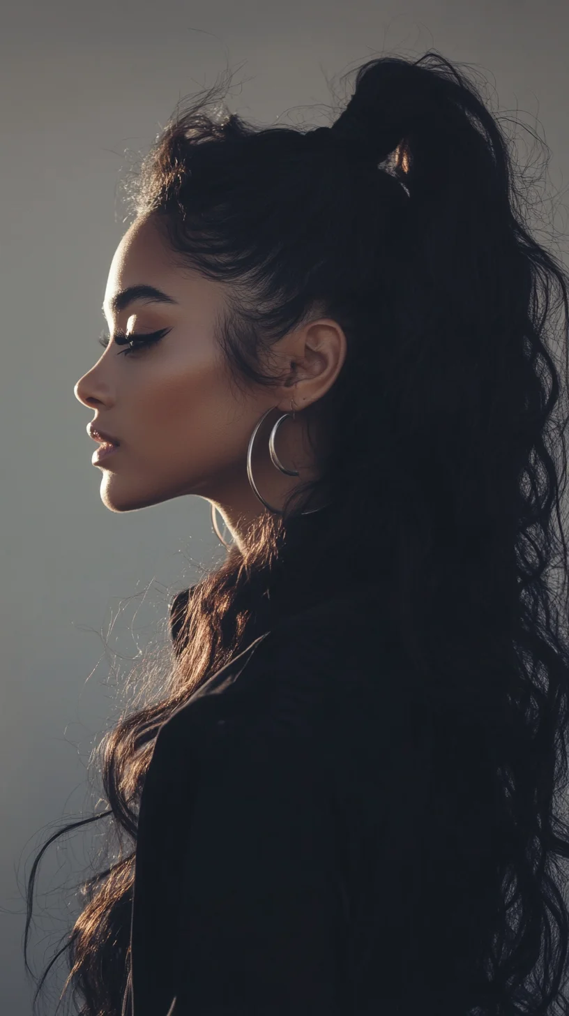 Glamorous High Ponytail with Romantic Waves