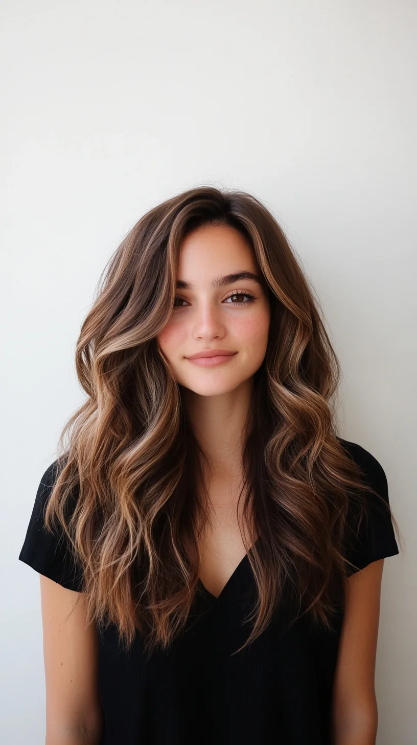 Hair Envy Effortlessly Chic Long Waves with Sun-Kissed Highlights