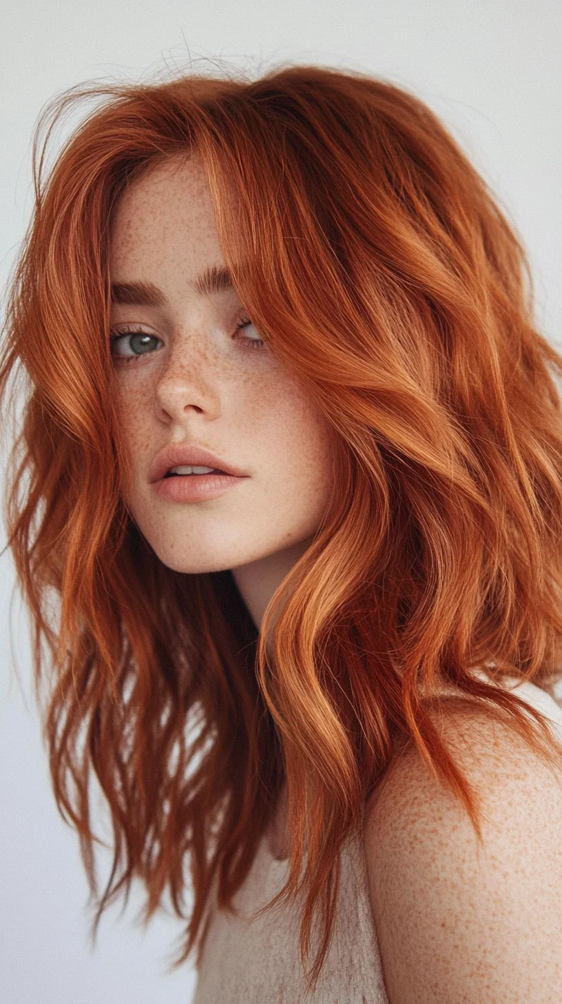 Head Turner: Effortlessly Tousled Copper Waves