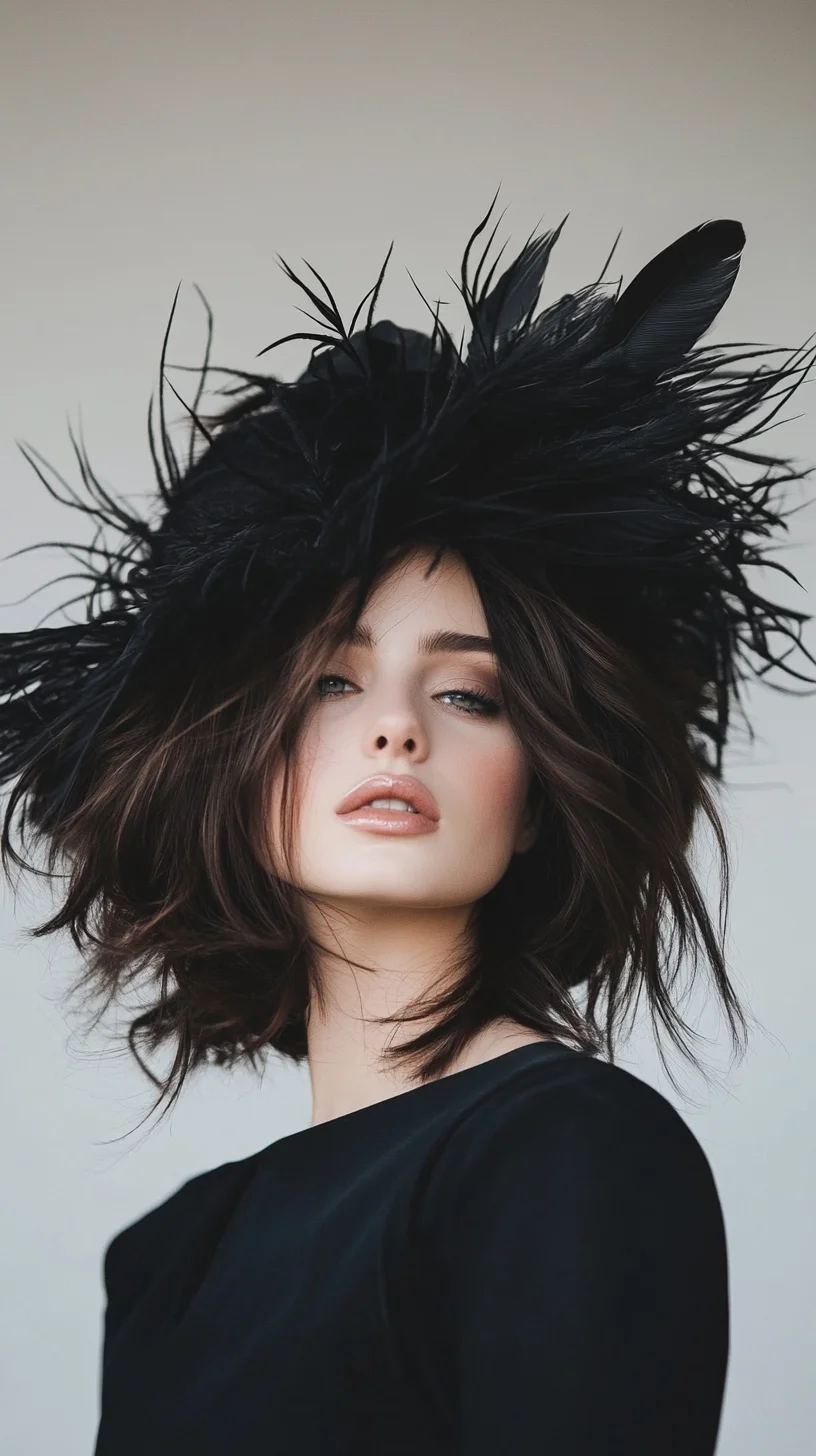 Head Turning Elegance The Chic Feathered Bob