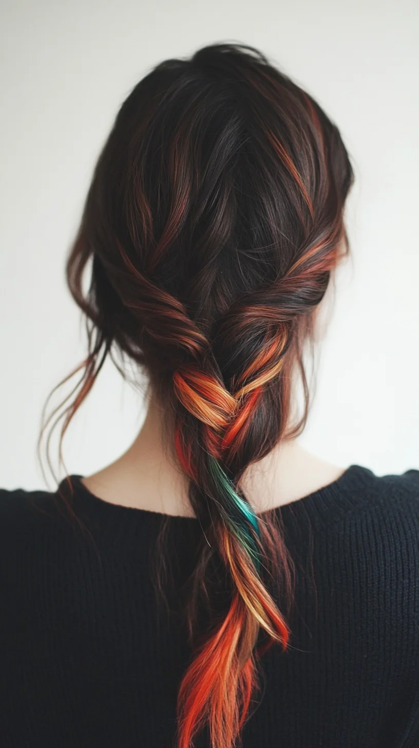 Heading: “Bold Braided Elegance: A Chic Twist with Vibrant Hues”