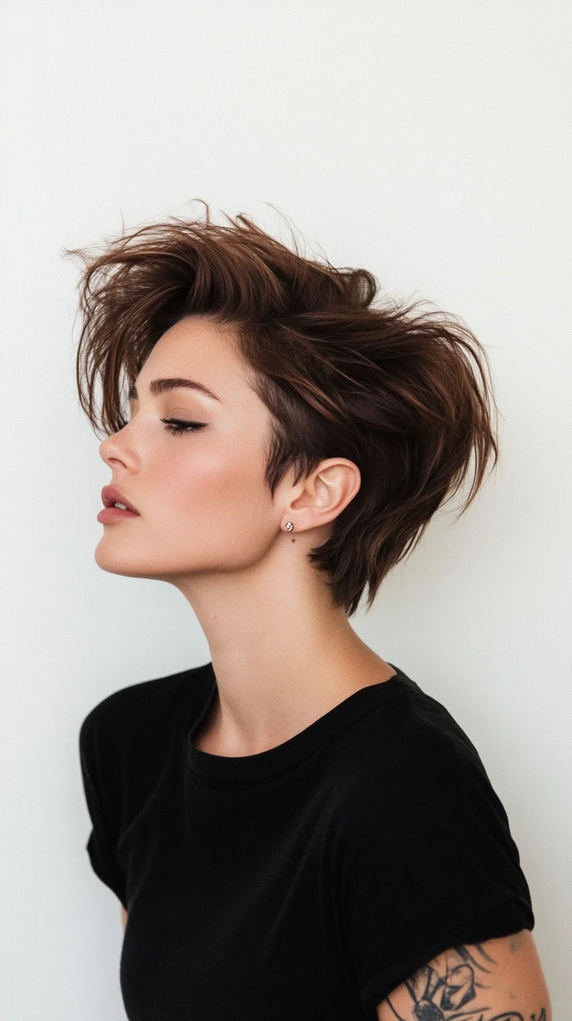 Heading: Edgy Elegance: The Textured Pixie Cut for Bold Confidence