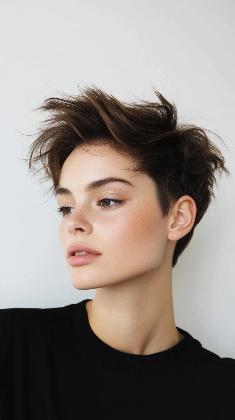 Heading: Edgy Pixie Cut with Effortless Texture for a Bold Statement