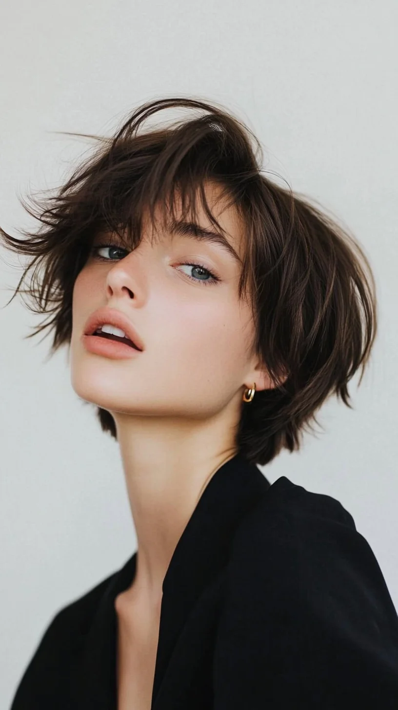 Heading: Effortlessly Chic: The Textured Pixie Cut