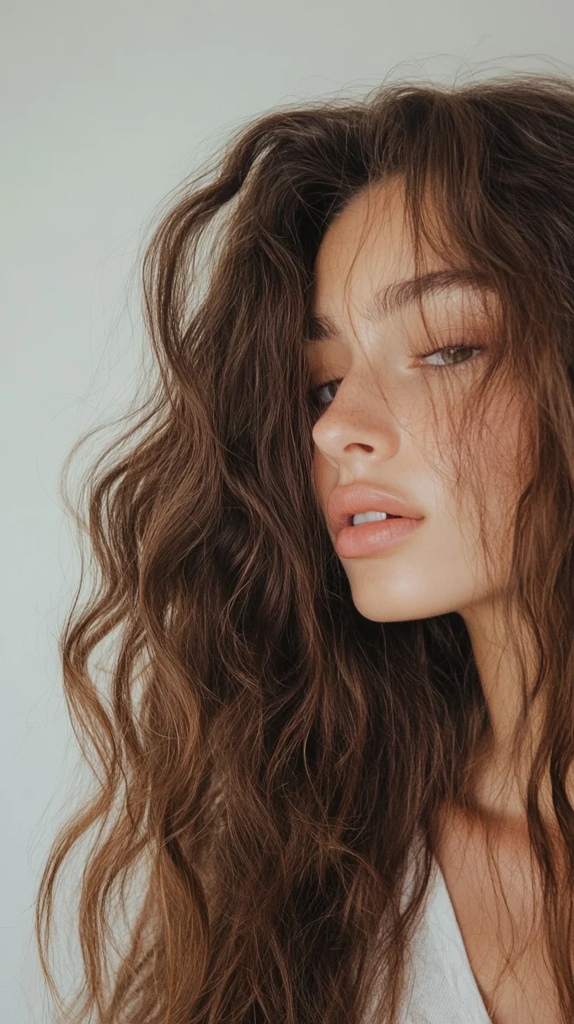 Heading: Effortlessly Chic Waves: The Ultimate Textured Hairstyle