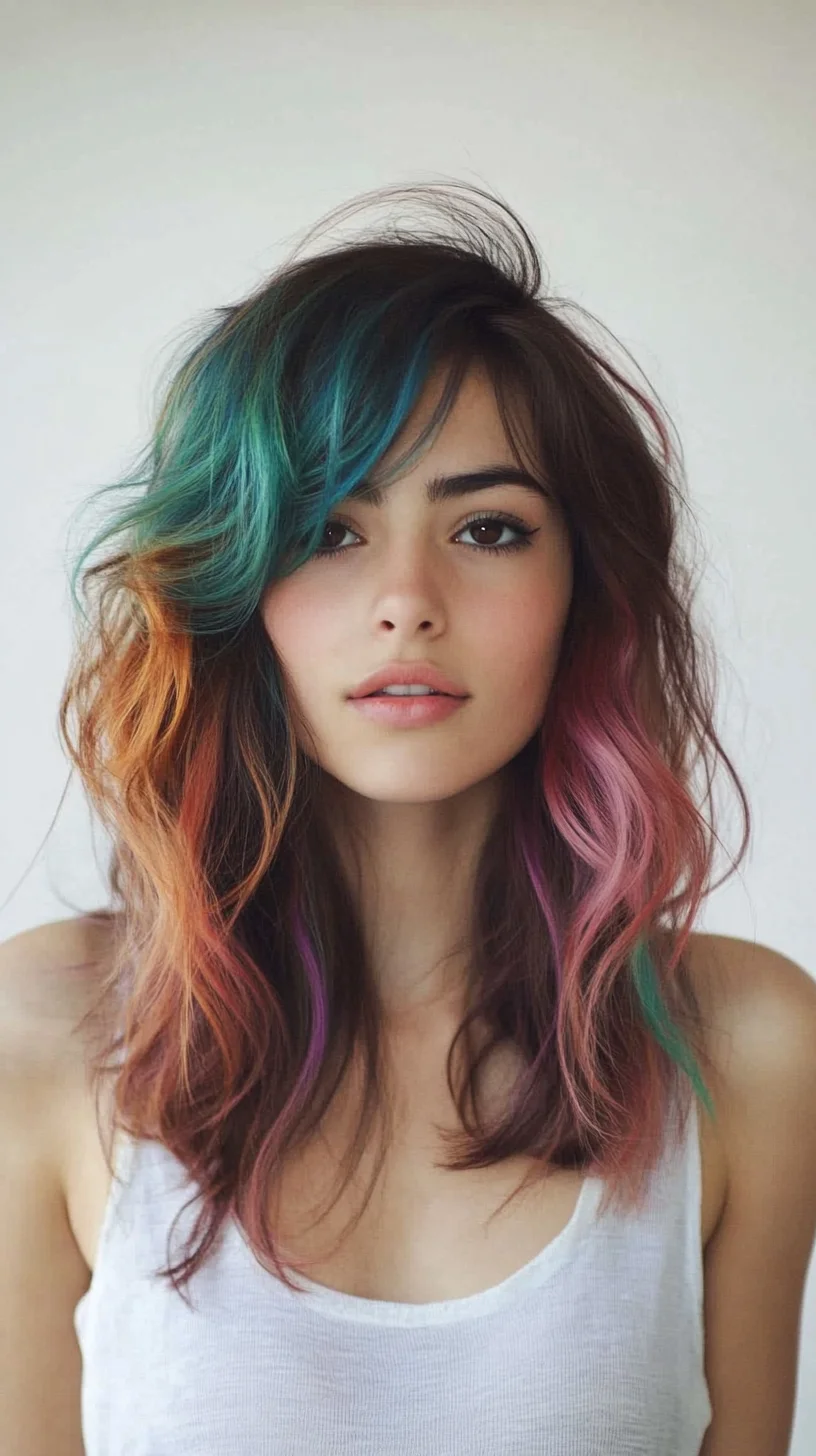 Heading: Vibrant Waves: Effortless Style with Bold, Colorful Highlights