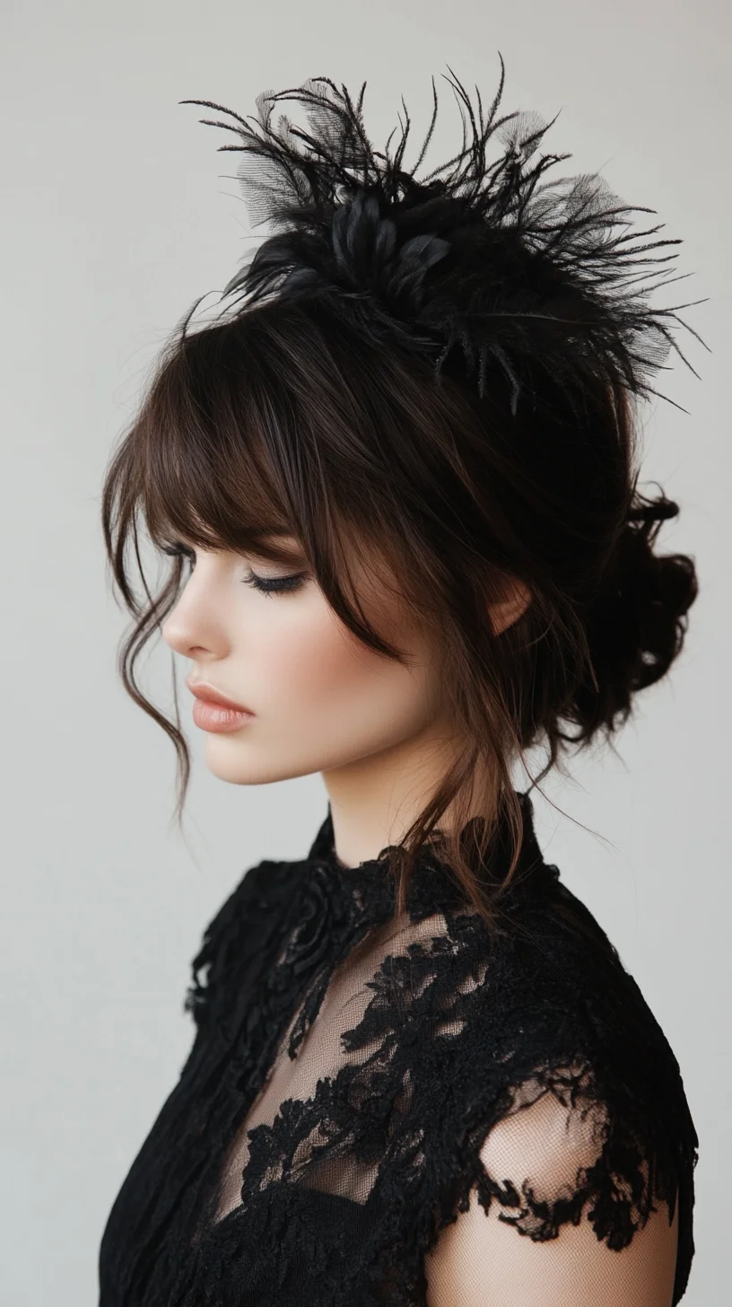 Head-Turning Elegance The Feathered Updo