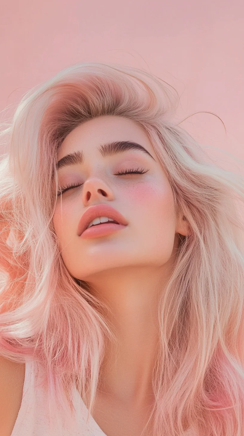 Iridescent Bliss Embrace the Soft Glam of Pastel Waves