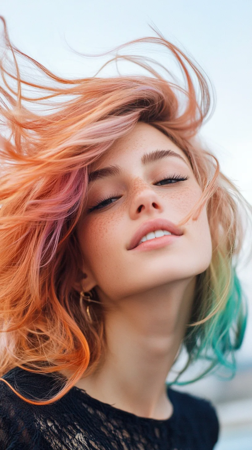 Lively Wavy Locks with a Splash of Color Effortless Chic!