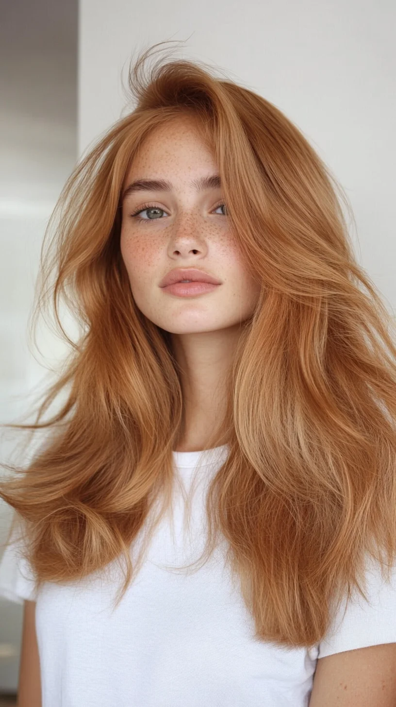 Luminous Layers: The Effortlessly Chic Copper Mane