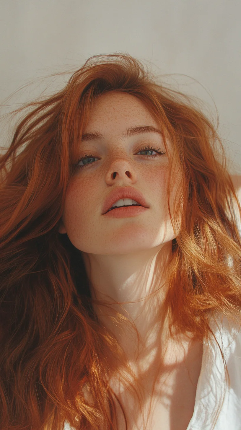 Luscious Waves: Embrace the Beauty of Flowing Red Tresses