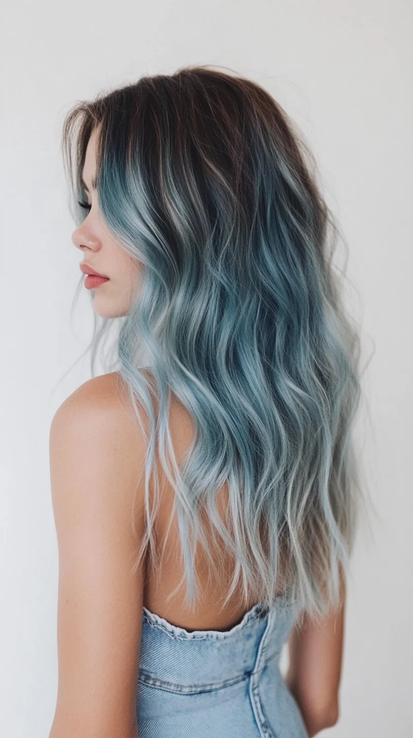 Ocean Breeze Waves: A Stunning Blue Ombre Look