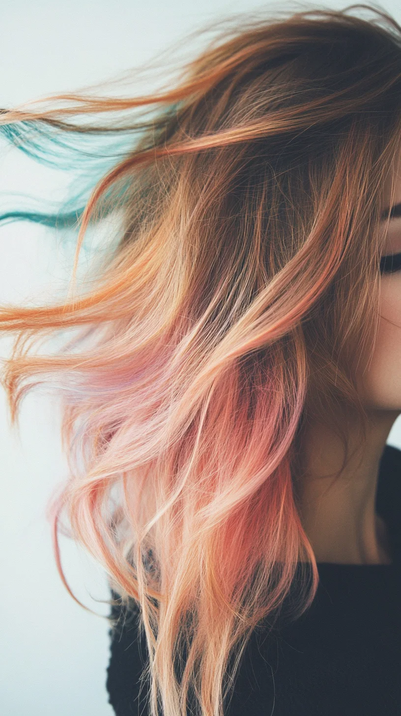 Radiant Ombre Waves: A Colorful Expression