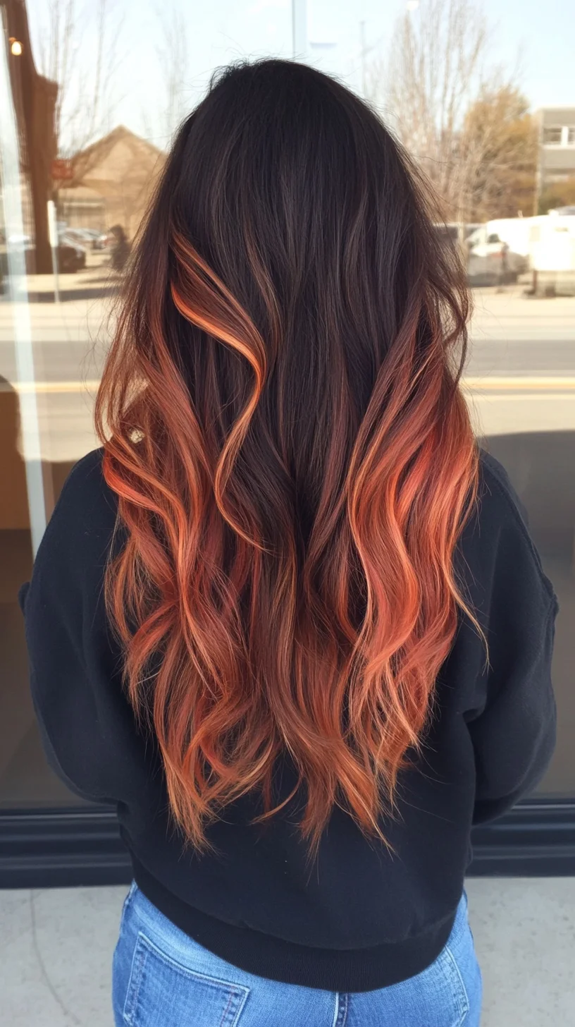 Radiant Ombre Waves A Perfect Blend of Warmth and Elegance