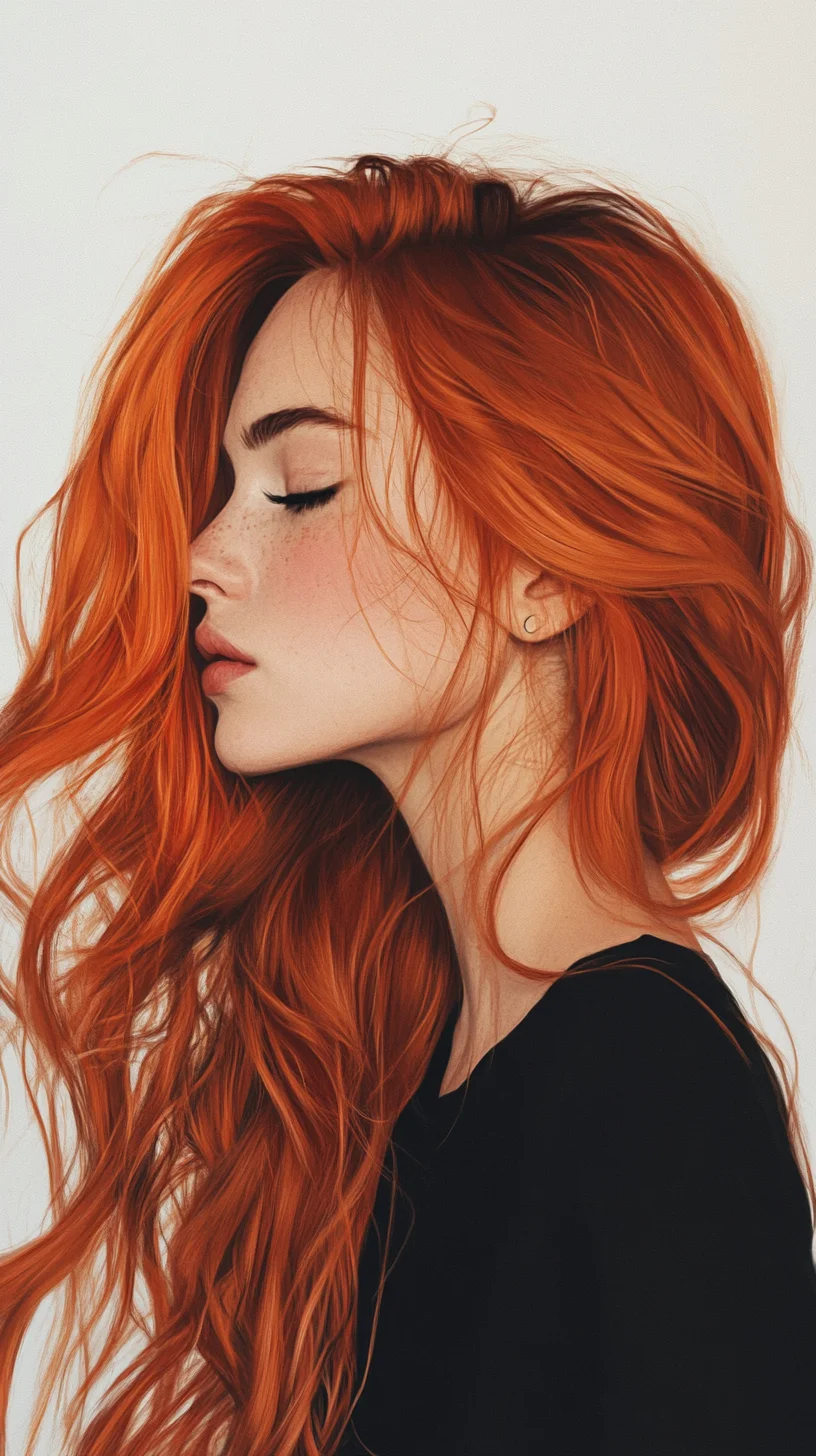 Radiant Waves Embrace the Bold Beauty of Fiery Red Curls