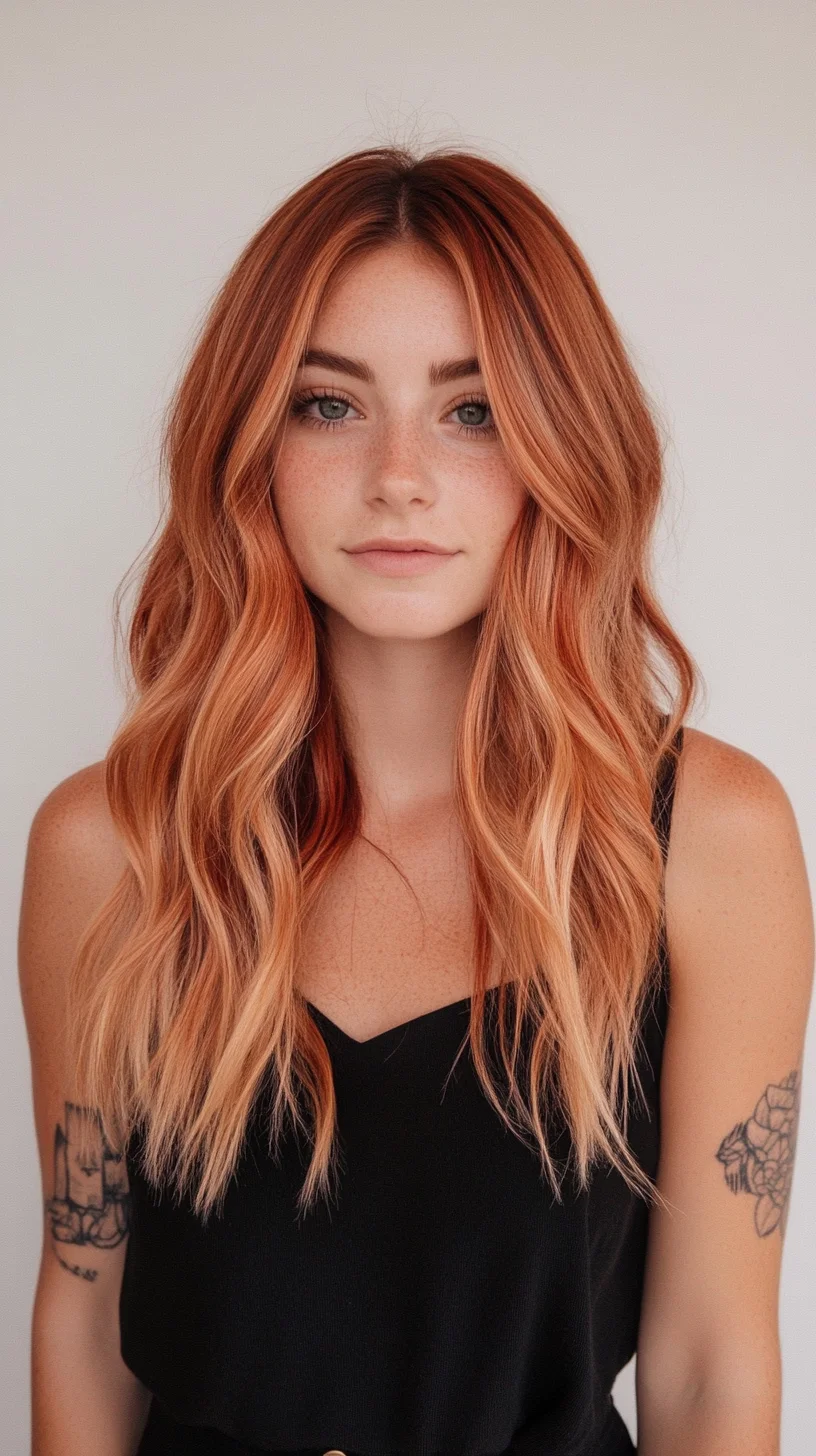 Radiant Waves The Perfect Blend of Copper and Blonde