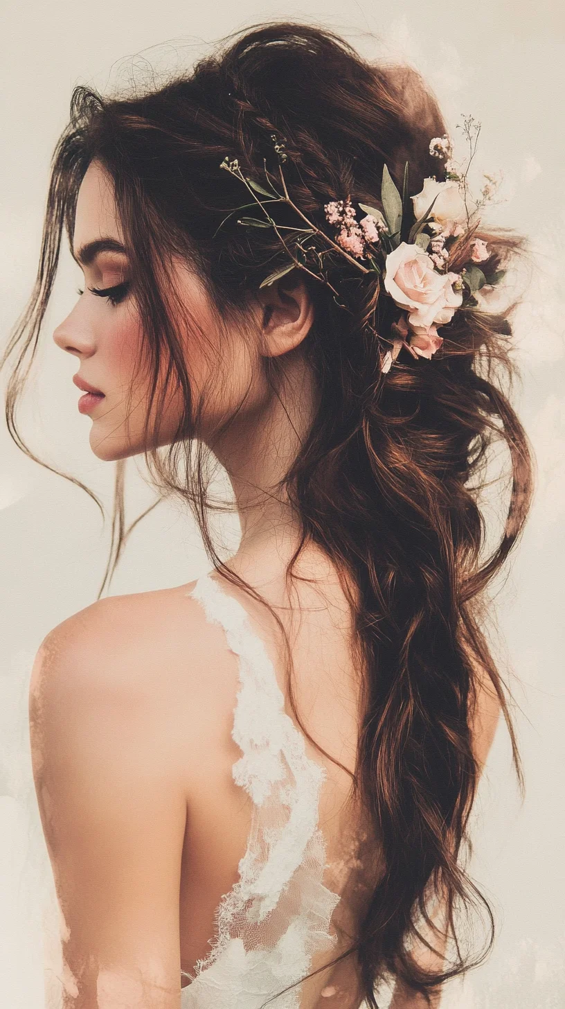 Romantic Boho Waves with Floral Accents A Captivating Look