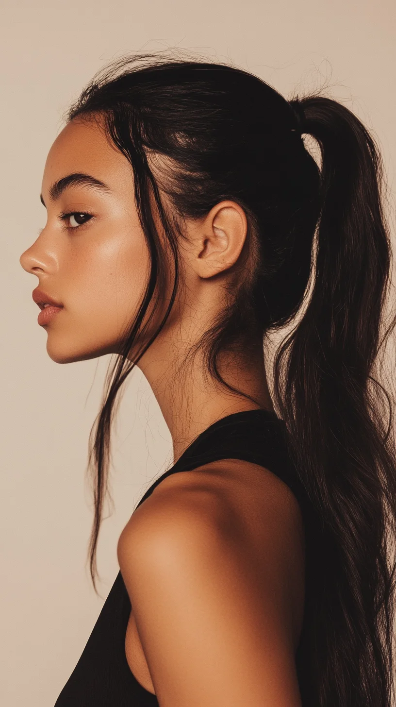 Sleek and Chic High Ponytail Effortlessly Elegant