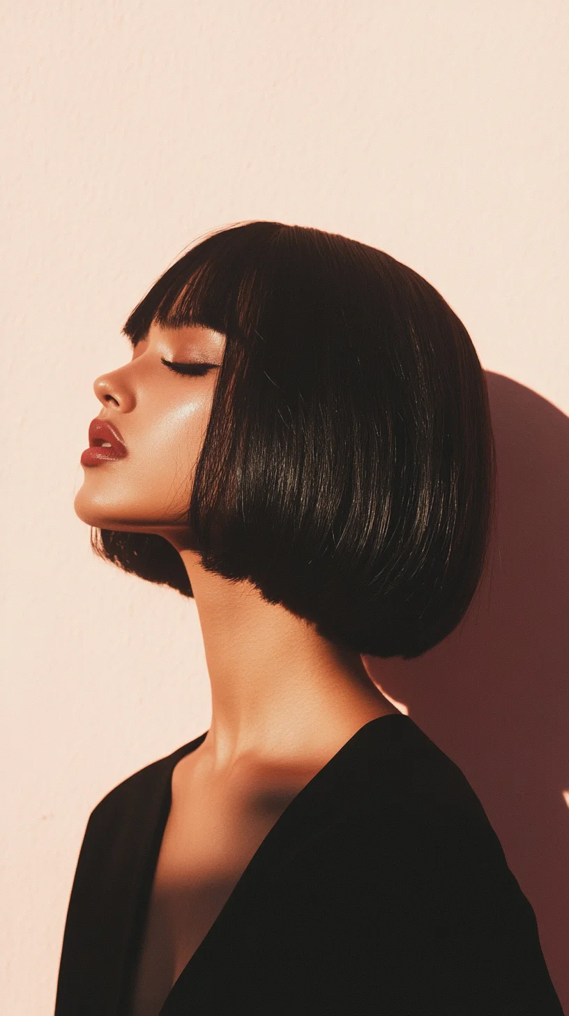 Sleek Chic The Modern Bob with Bold Bangs