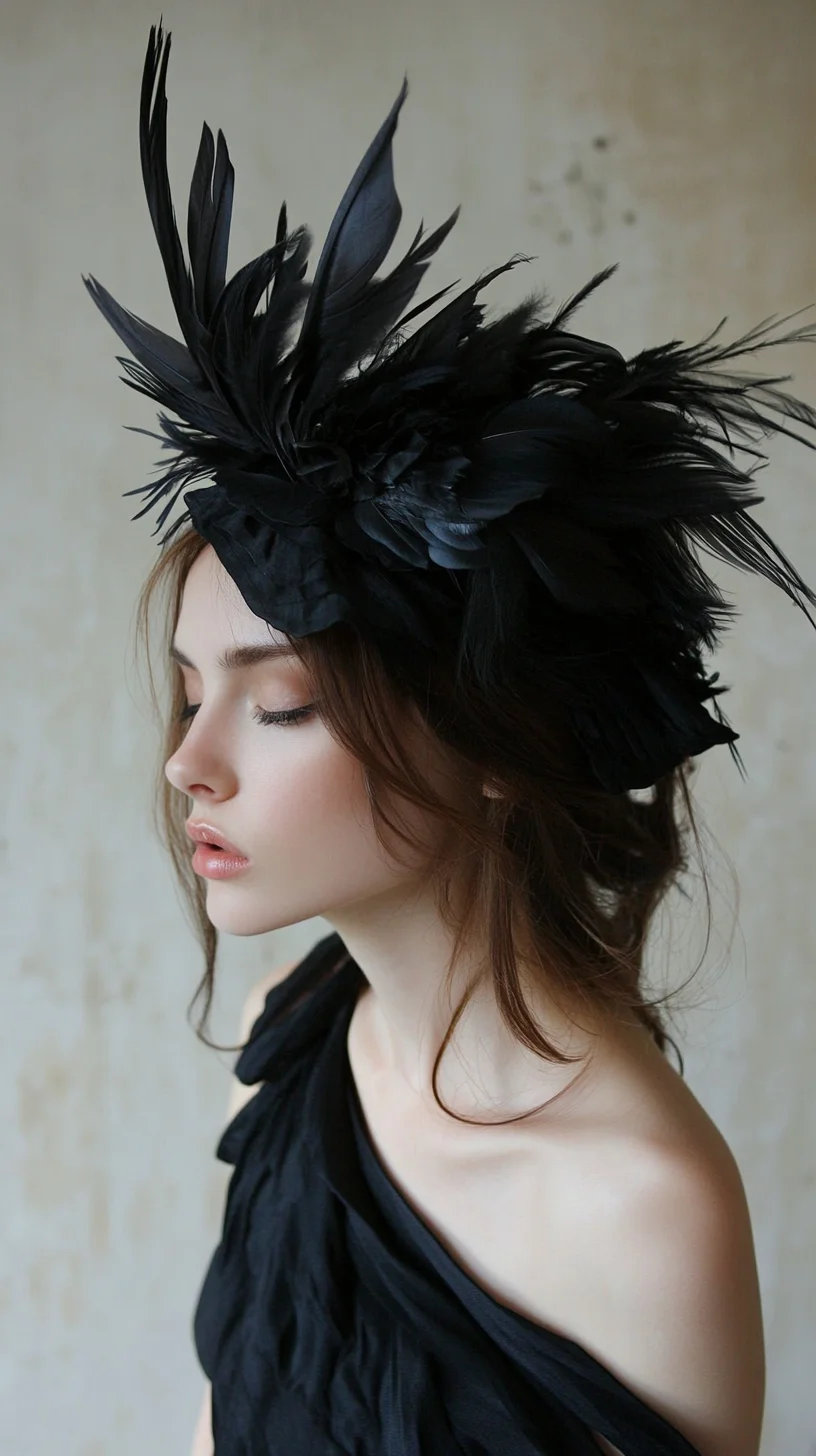 Striking Elegance The Feathered Fascinator Thats Stealing the Show