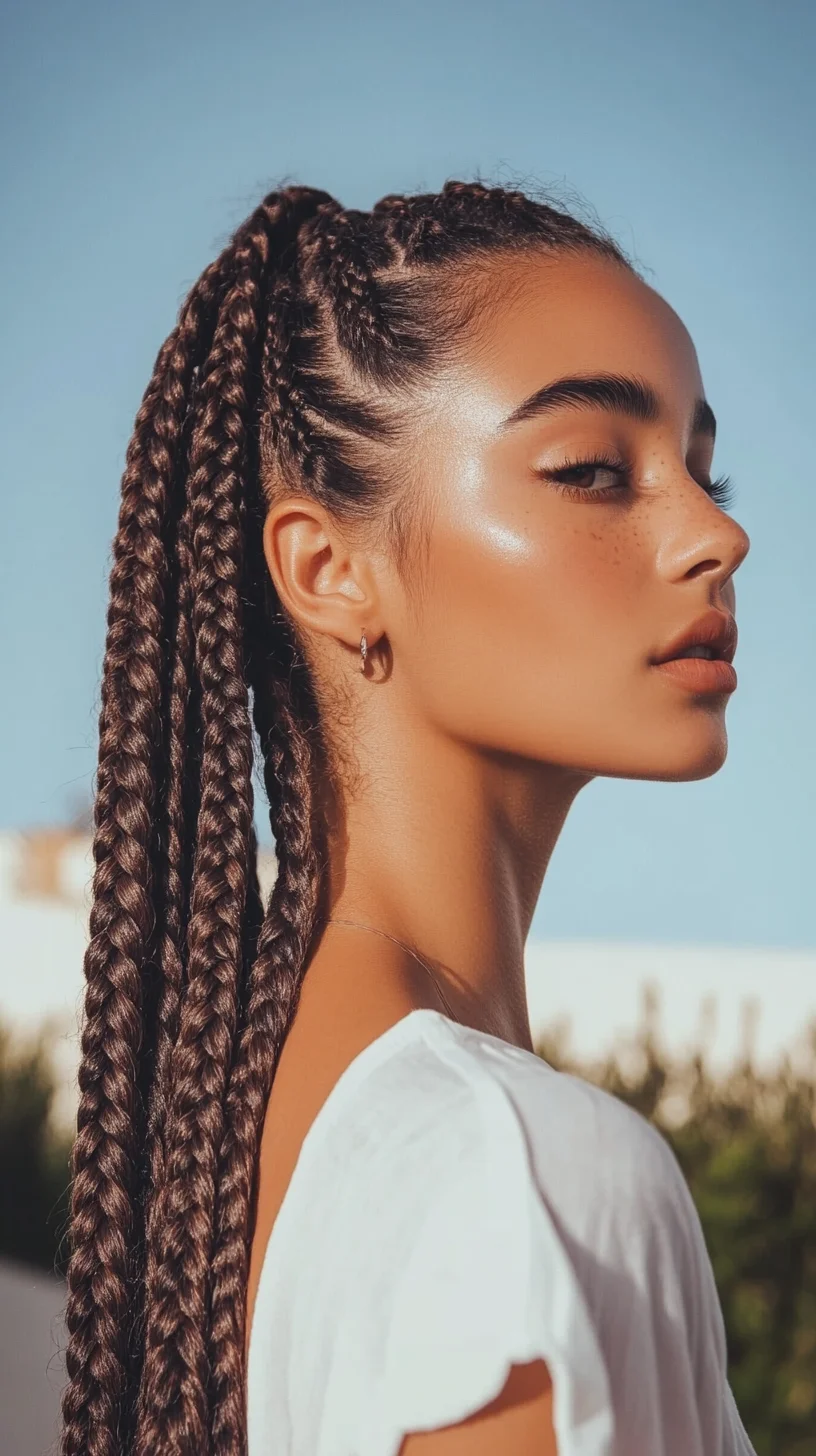 Trendy High Braids Chic, Sleek, and Stylish for Effortless Glam