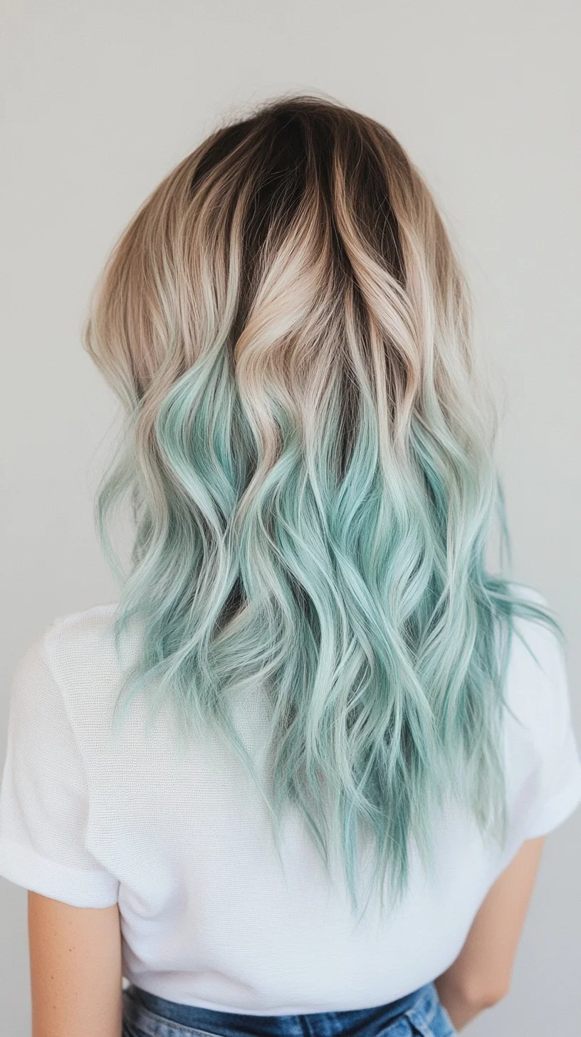 Trendy Ocean Waves: Embrace the Cool-Toned Ombre Look