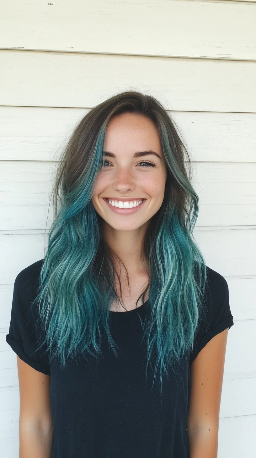 Vibrant Aqua Waves: A Striking Blend of Texture and Color