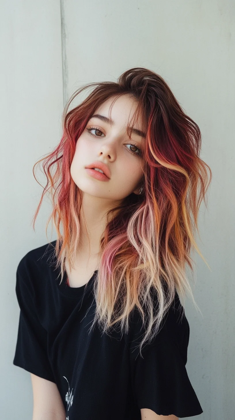 Vibrant Beachy Waves: A Trendy Blend of Color and Texture