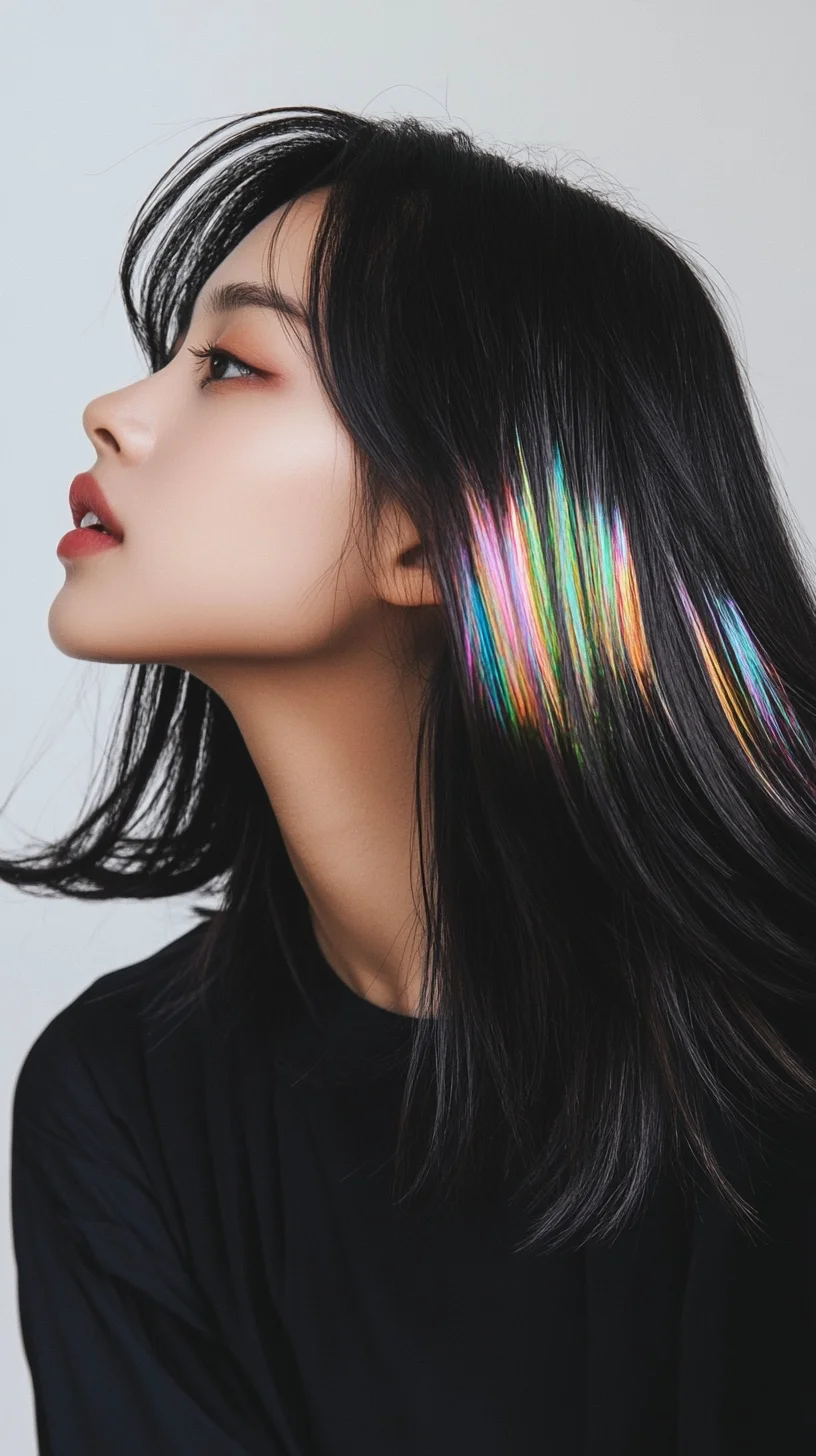 Vibrant Edge Modern Layered Cut with Colorful Highlights