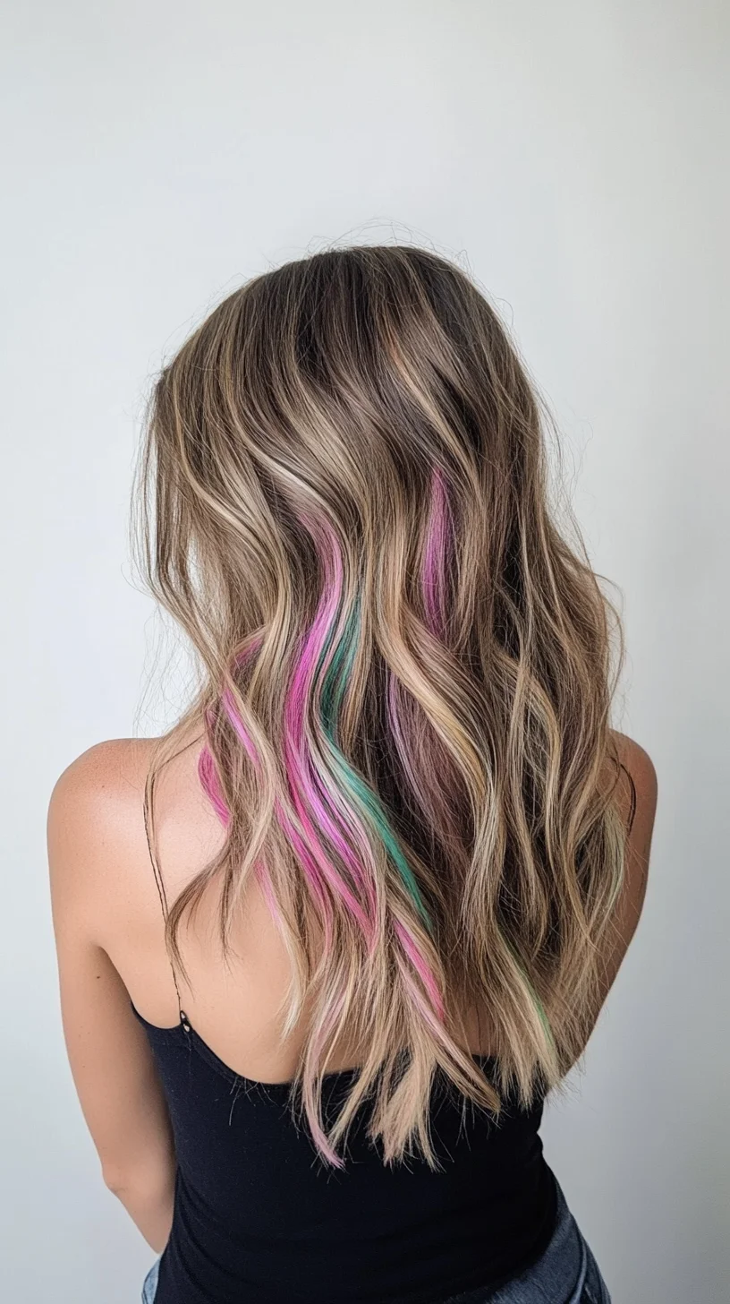 Vibrant Waves A Playful Blend of Beachy Texture and Bold Color