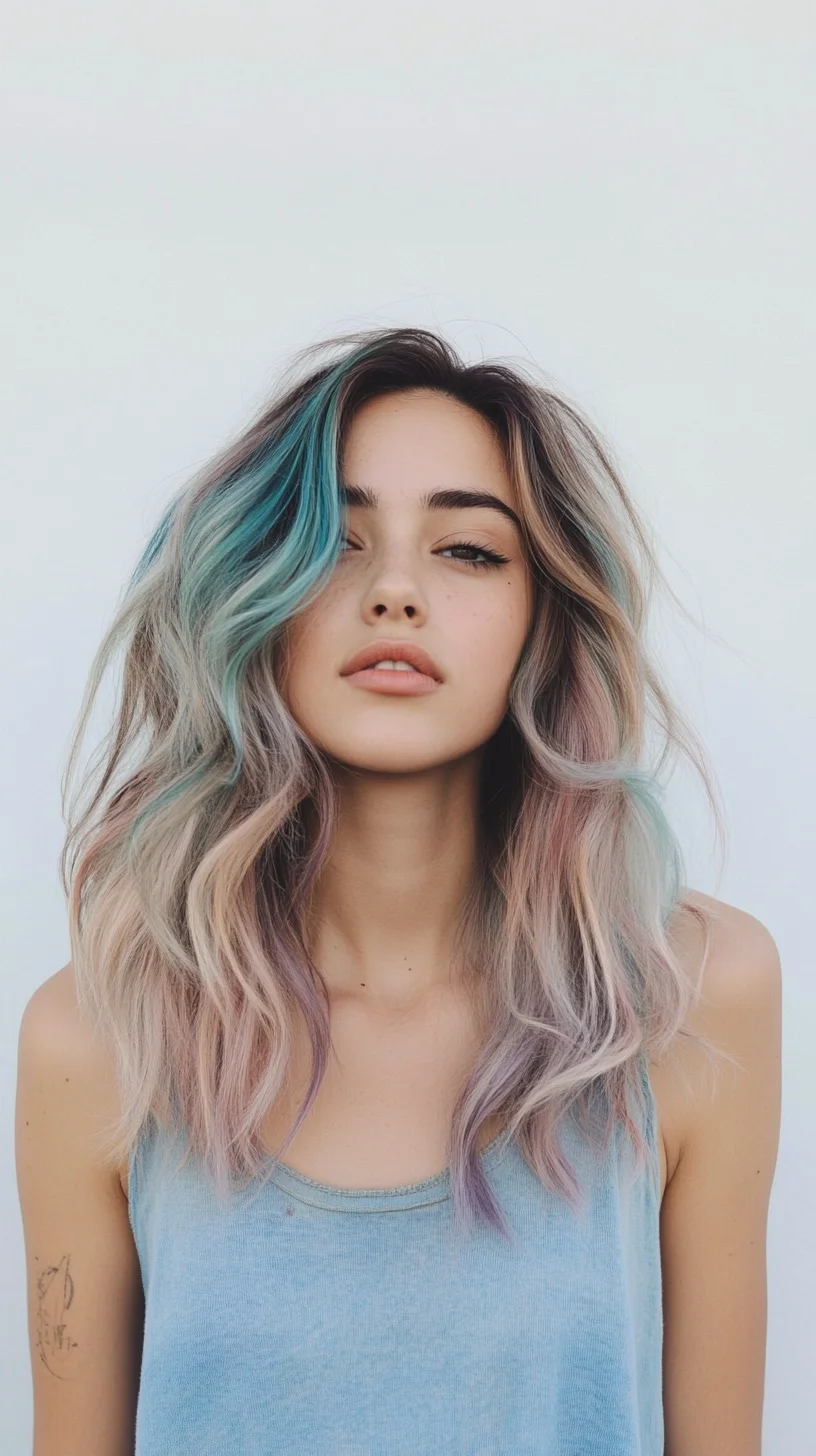 Vibrant Waves: A Playful Blend of Pastels for Effortless Charm