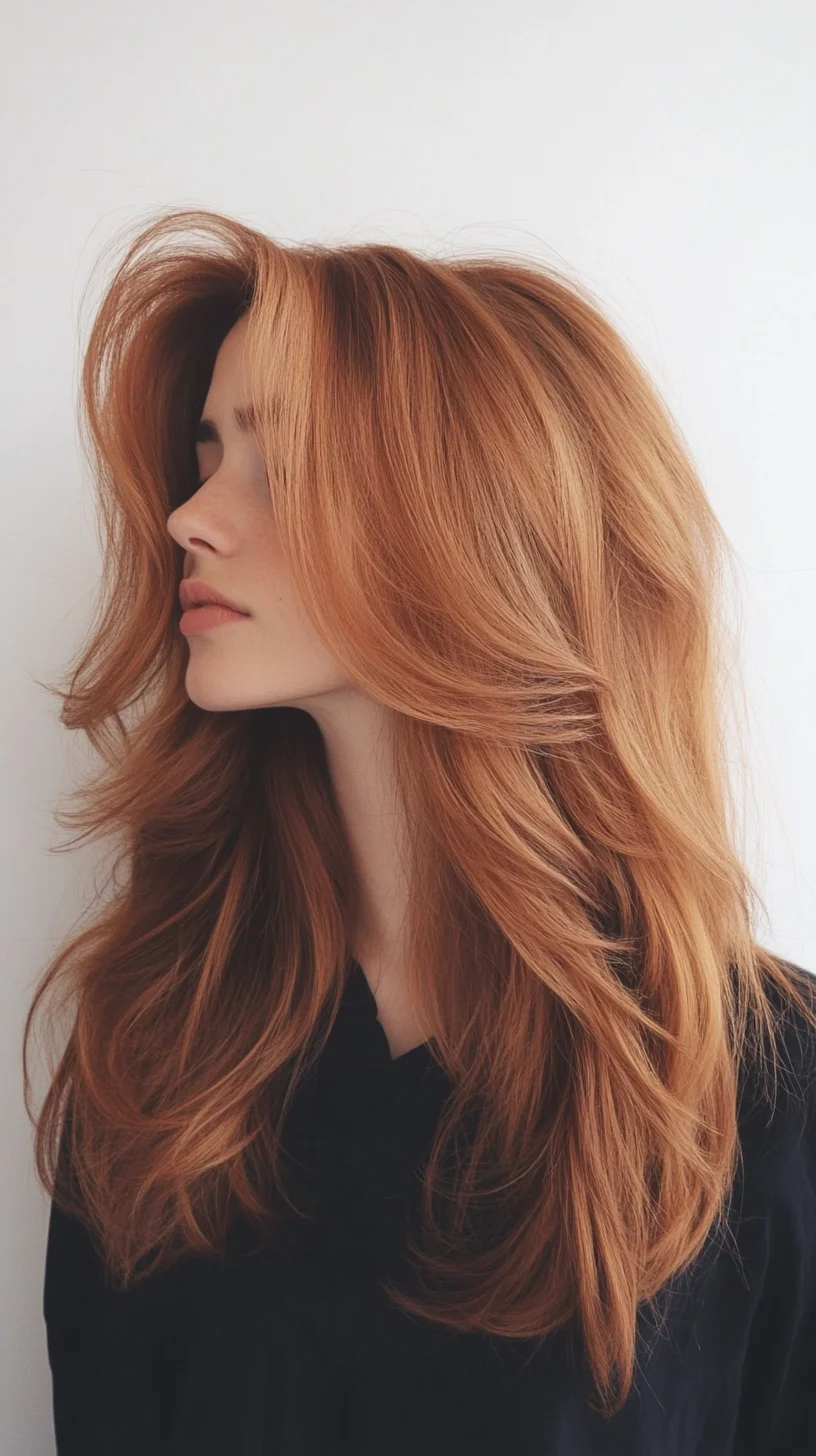 Voluminous Amber Waves: Elevate Your Look with This Luscious Hairstyle