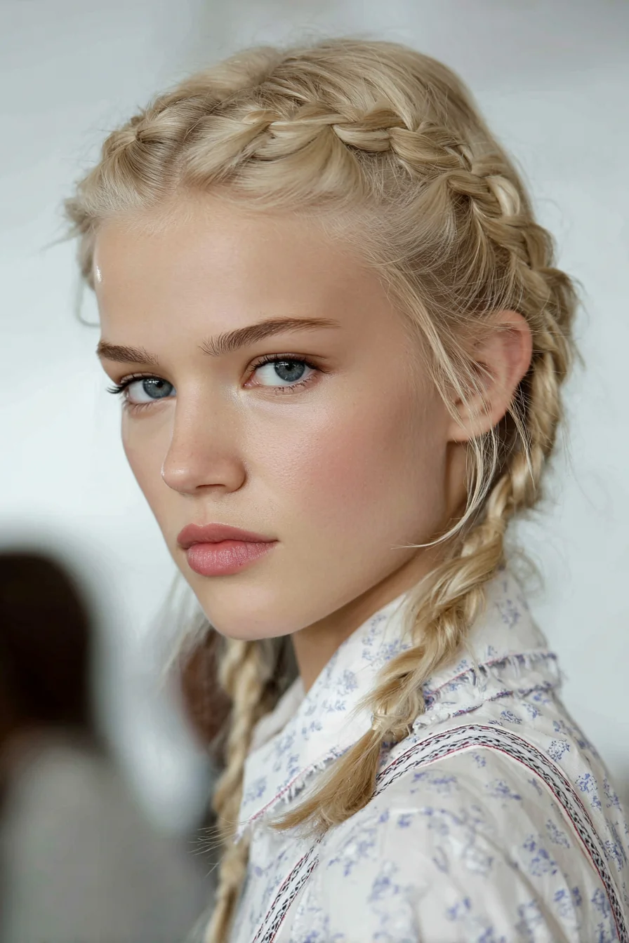 Double Dutch Braids: Crown-to-Nape Braided Pigtails