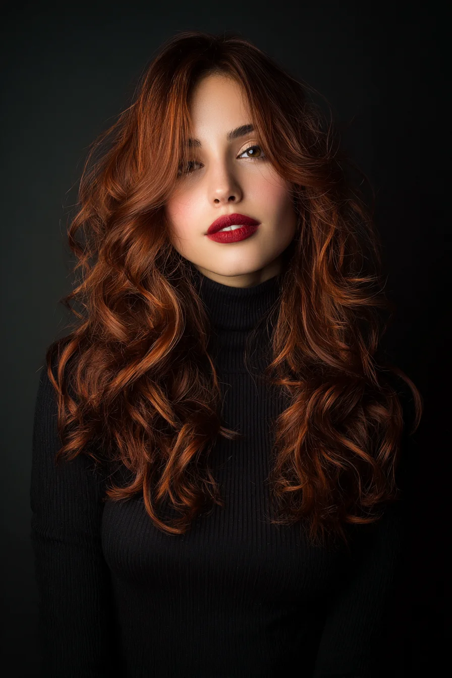 Long Layered Waves with Face‑Framing Curtain Layers