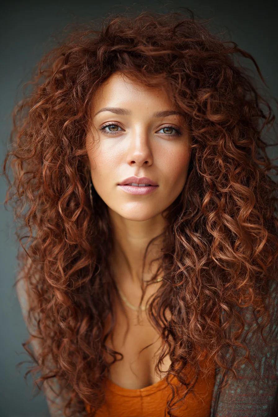 Long Voluminous Curly Layers with Face‑Framing Texture
