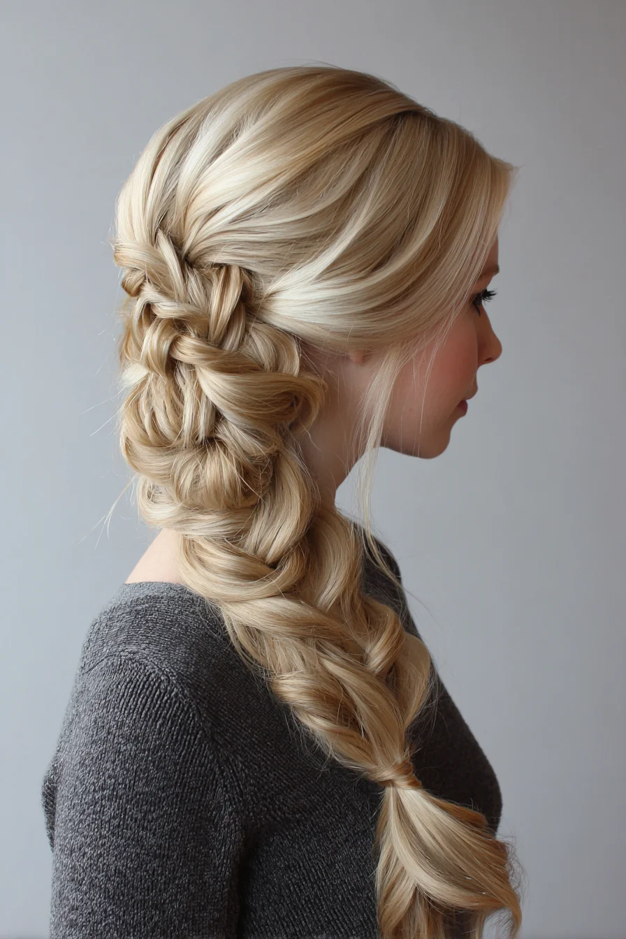 Loose Textured Side Dutch Braid — Romantic Pancake Braid