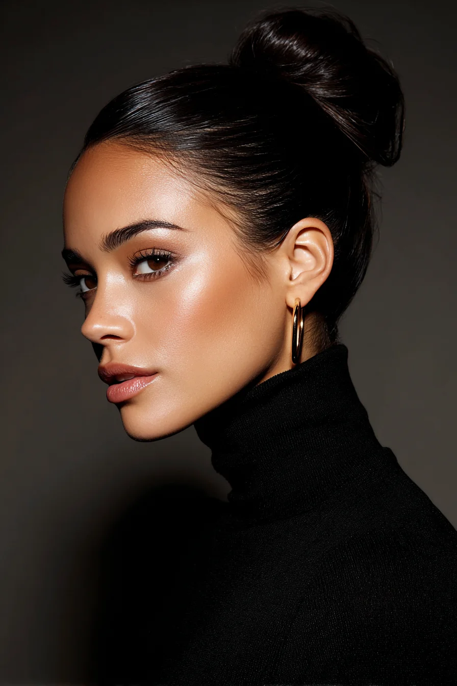 Sleek High Bun Updo — Polished, Smooth Bun for Fine to Medium Hair