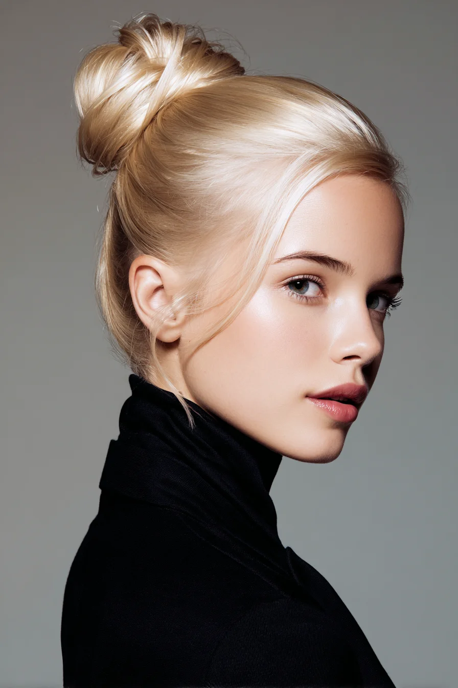 Sleek High Twisted Bun — Polished Updo for Fine to Medium Hair