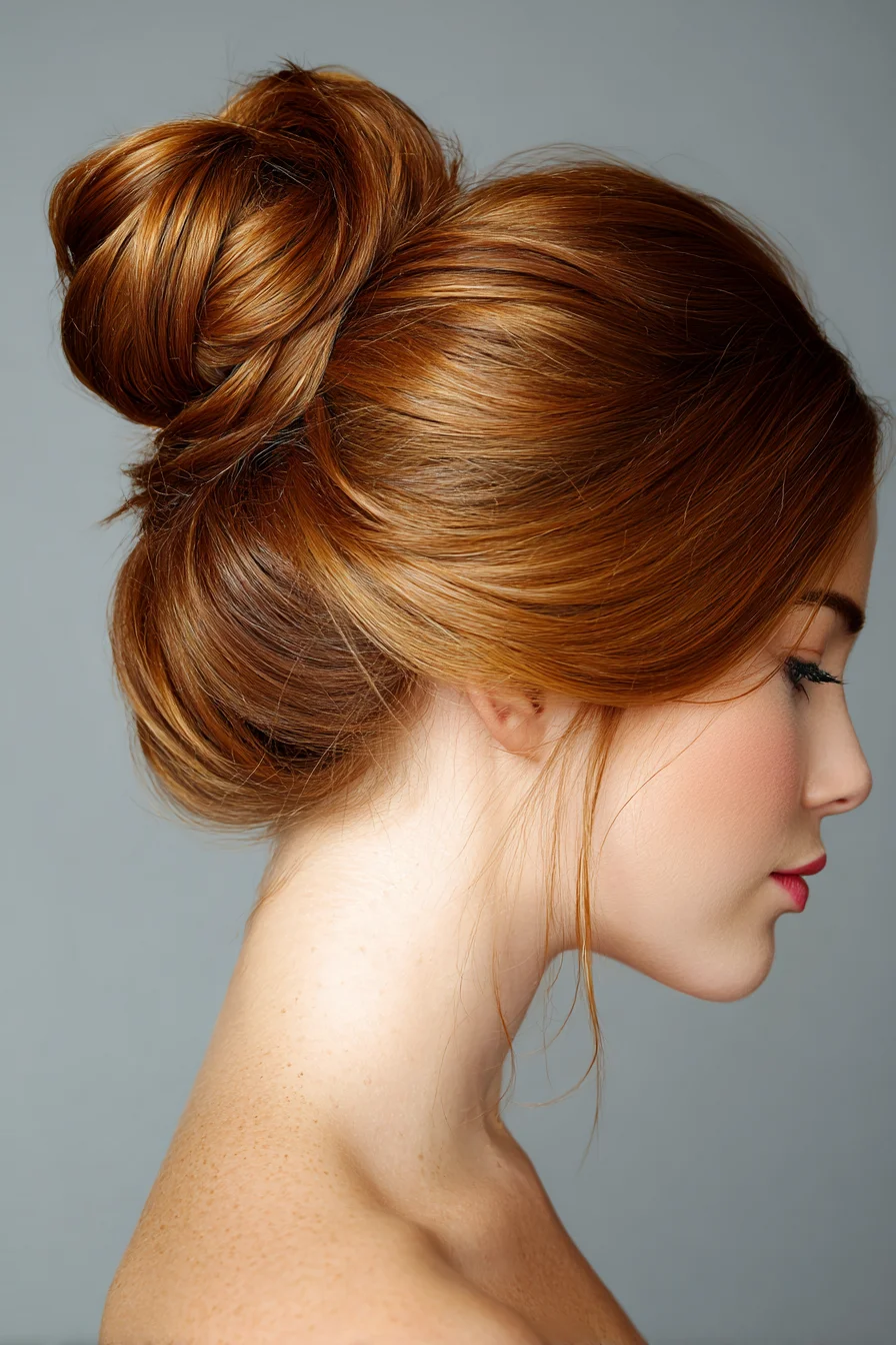 Sleek Low Twisted Bun with Face‑Framing Tendrils