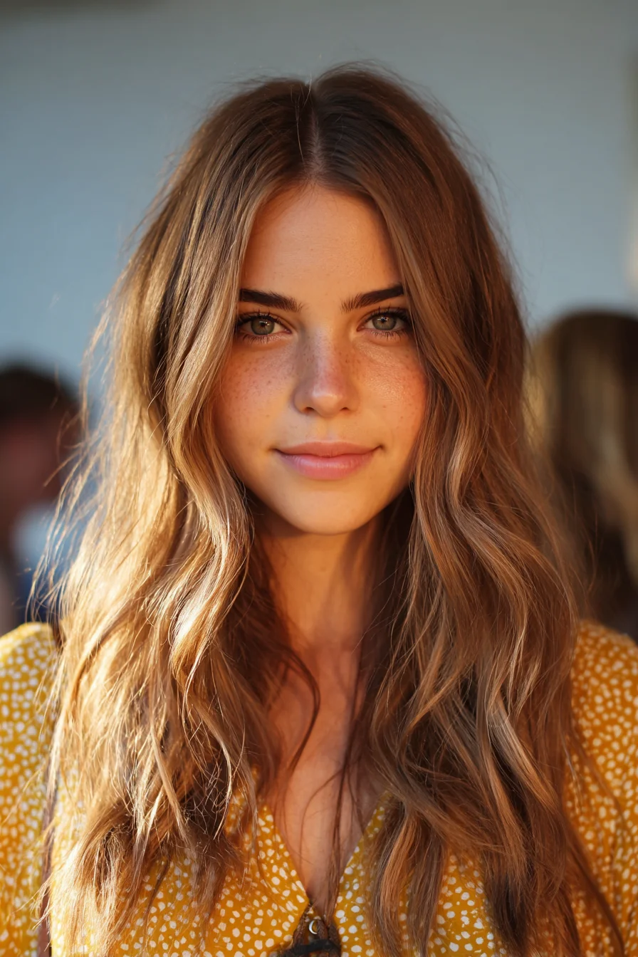 Soft Beachy Waves with Face-Framing Long Layers