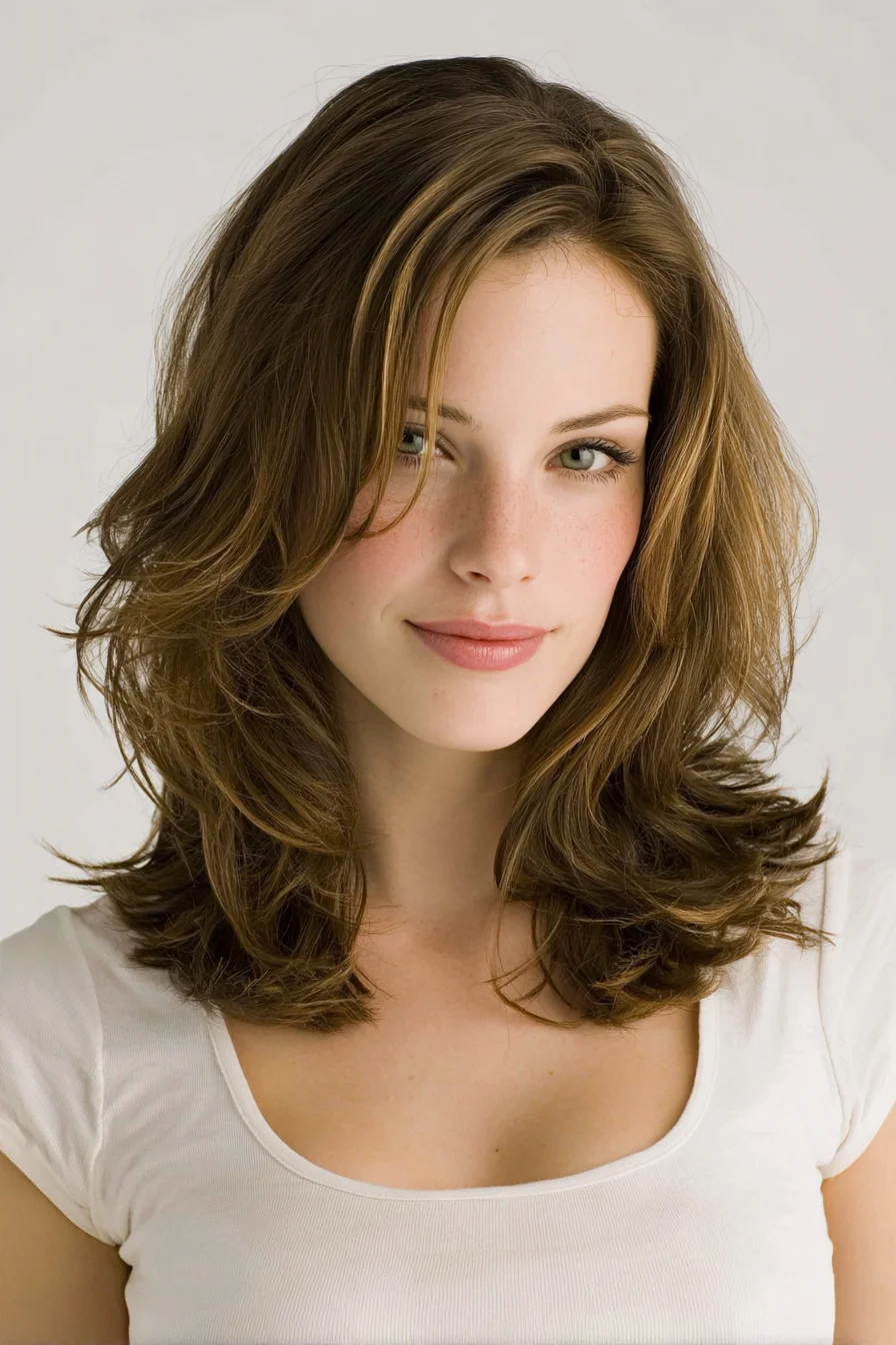 Soft Layered Shoulder-Length Cut with Face-Framing Layers