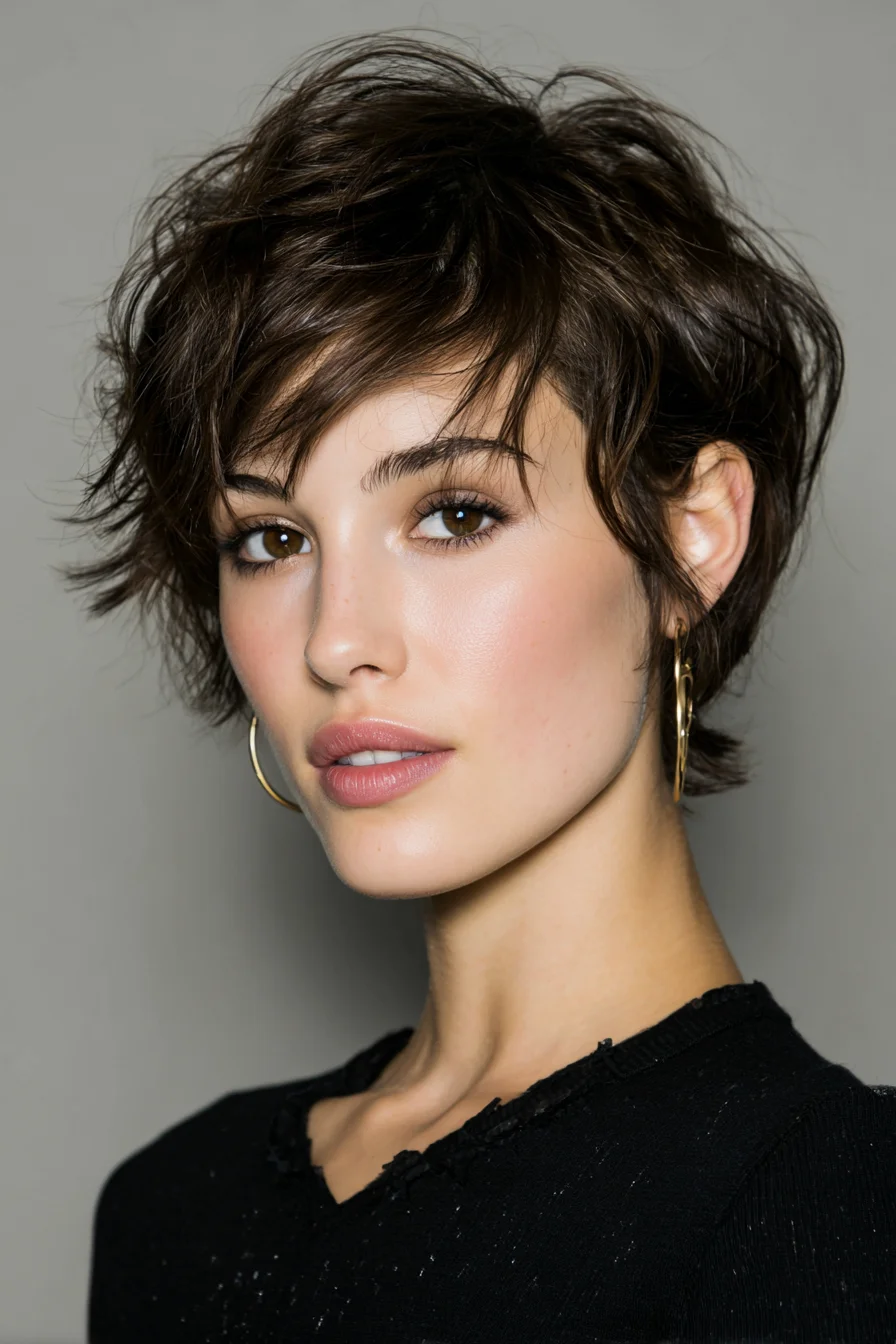 Textured Choppy Pixie with Wispy Fringe