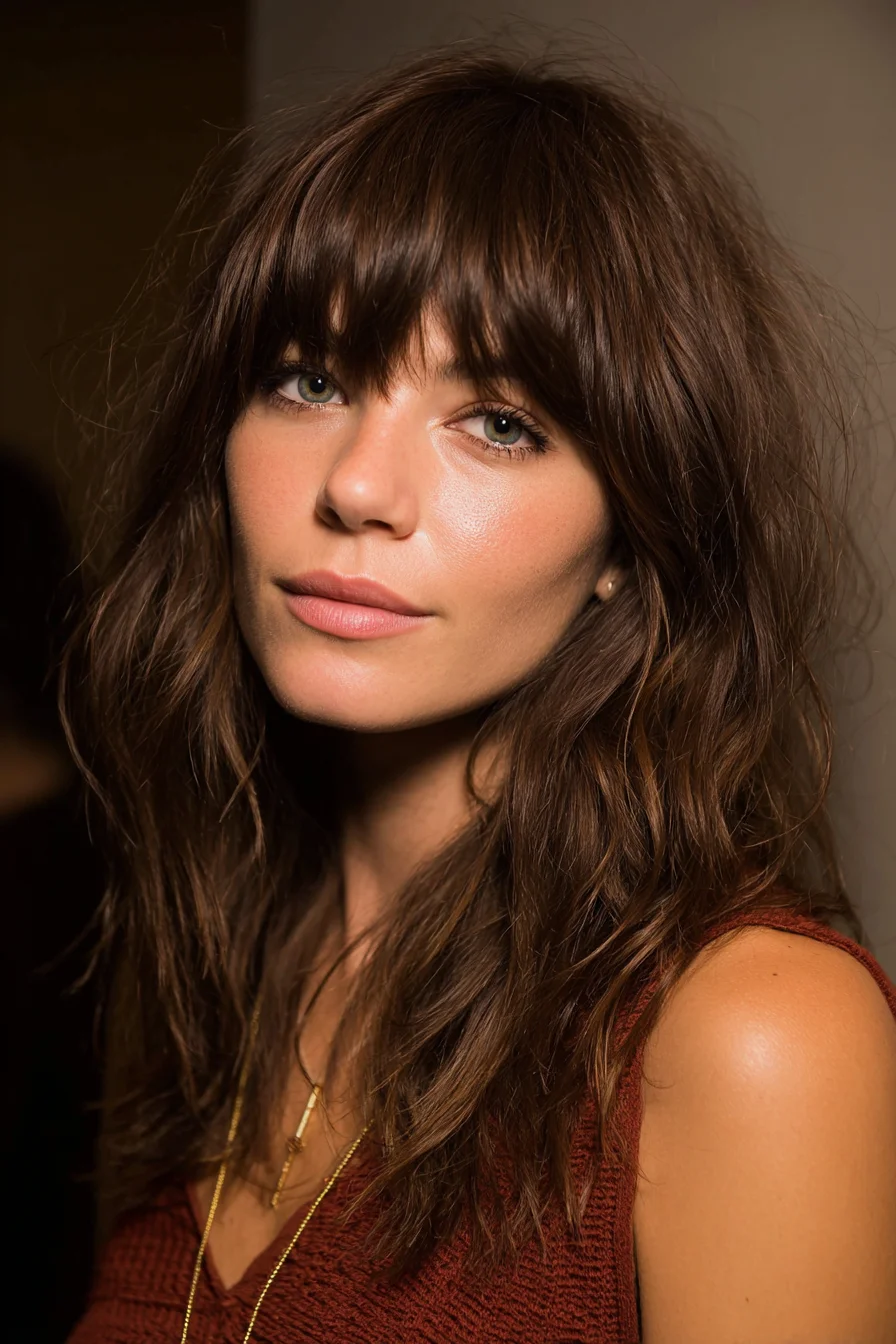 Textured Long Shag with Full Fringe — Tousled Beach Waves