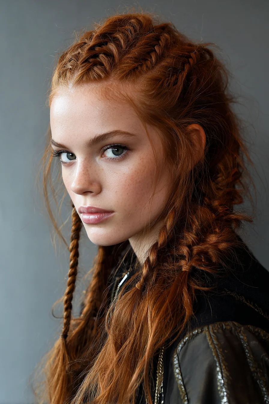 Textured Multi-Braid Style: Cornrows, Rope Braids and Loose Waves