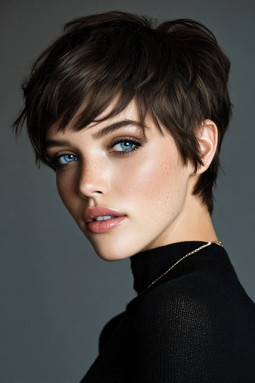 Textured Pixie Cut with Wispy Fringe for Fine to Medium Hair