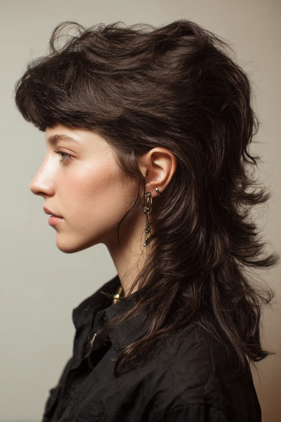 Textured Shag Mullet with Soft Fringe