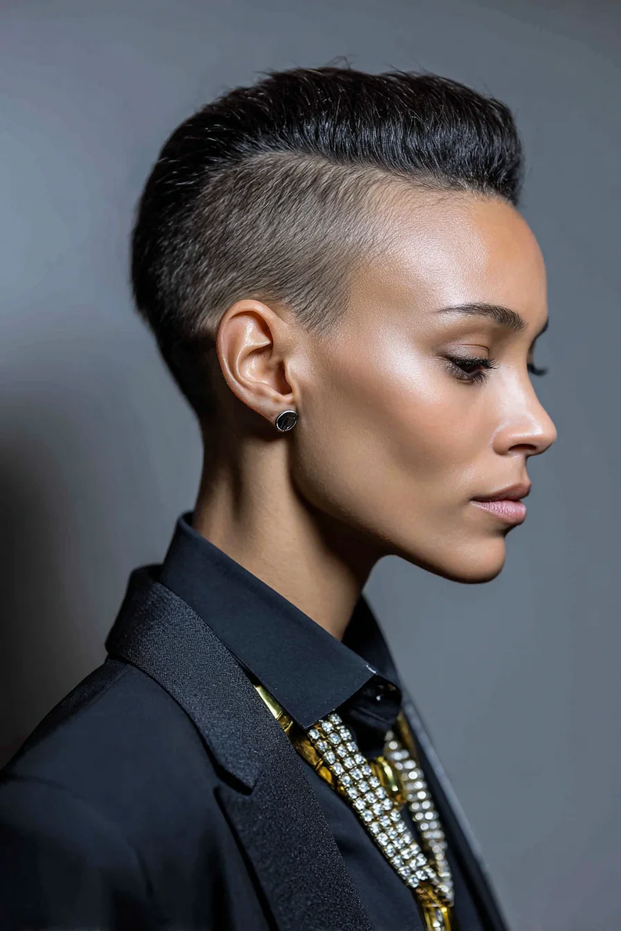 Textured Short Pompadour with Low Skin Fade — Modern Tapered Crop