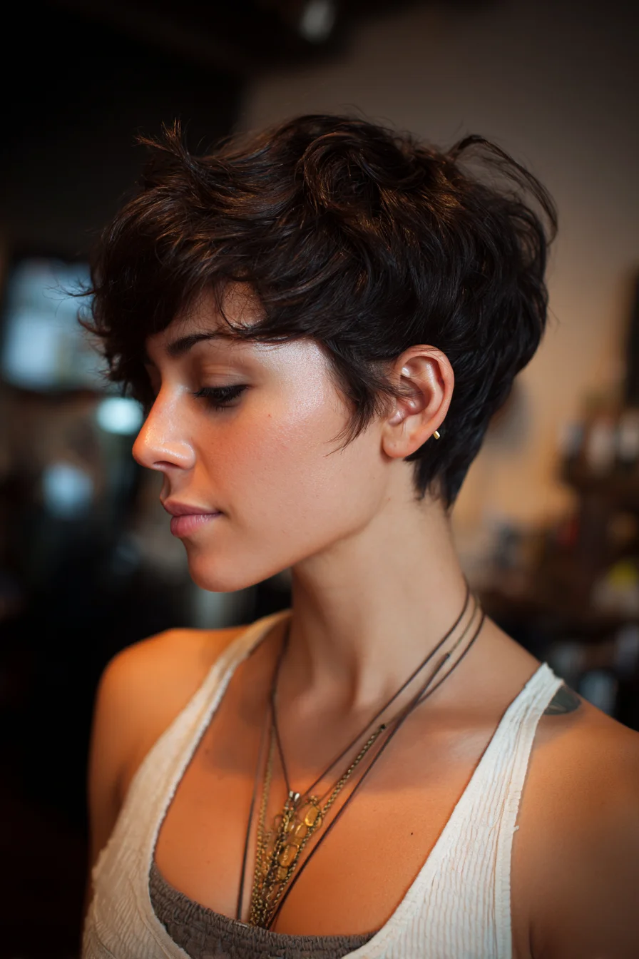 Textured Tousled Pixie Cut — Short Layers for Fine to Medium Hair