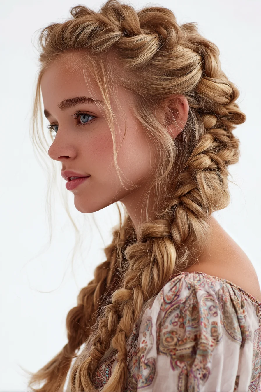 Voluminous Dutch Pancake Braids — Boho Textured Braids