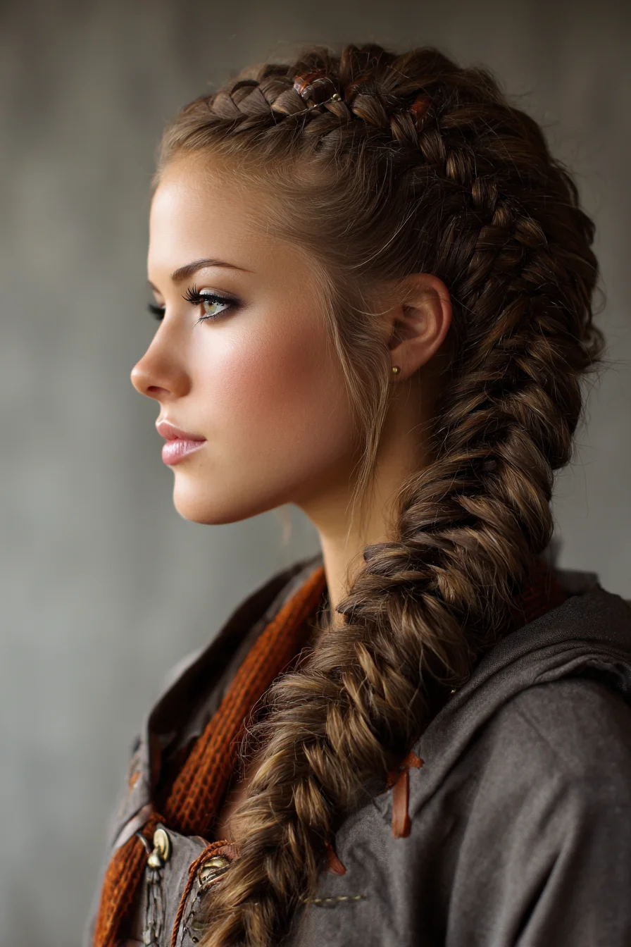 Voluminous Dutch-to-Fishtail Side Braid for Thick or Wavy Hair